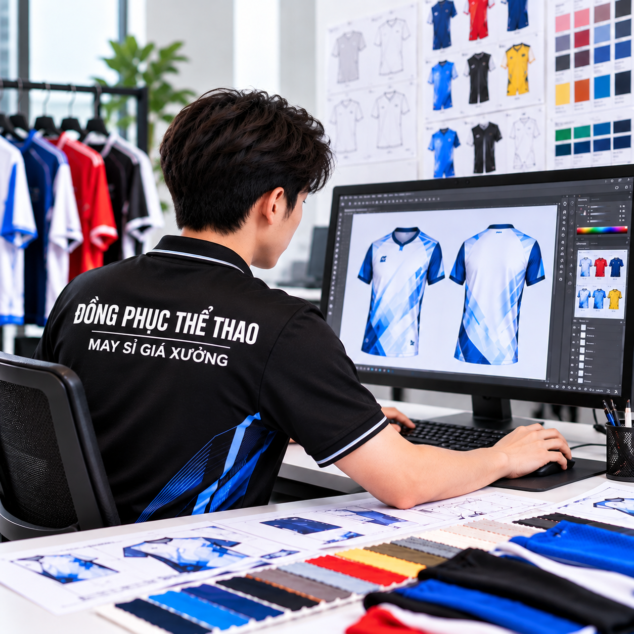 Thiết kế mẫu đồng phục thể thao